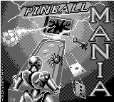 Pinball Mania title screen for GameBoy